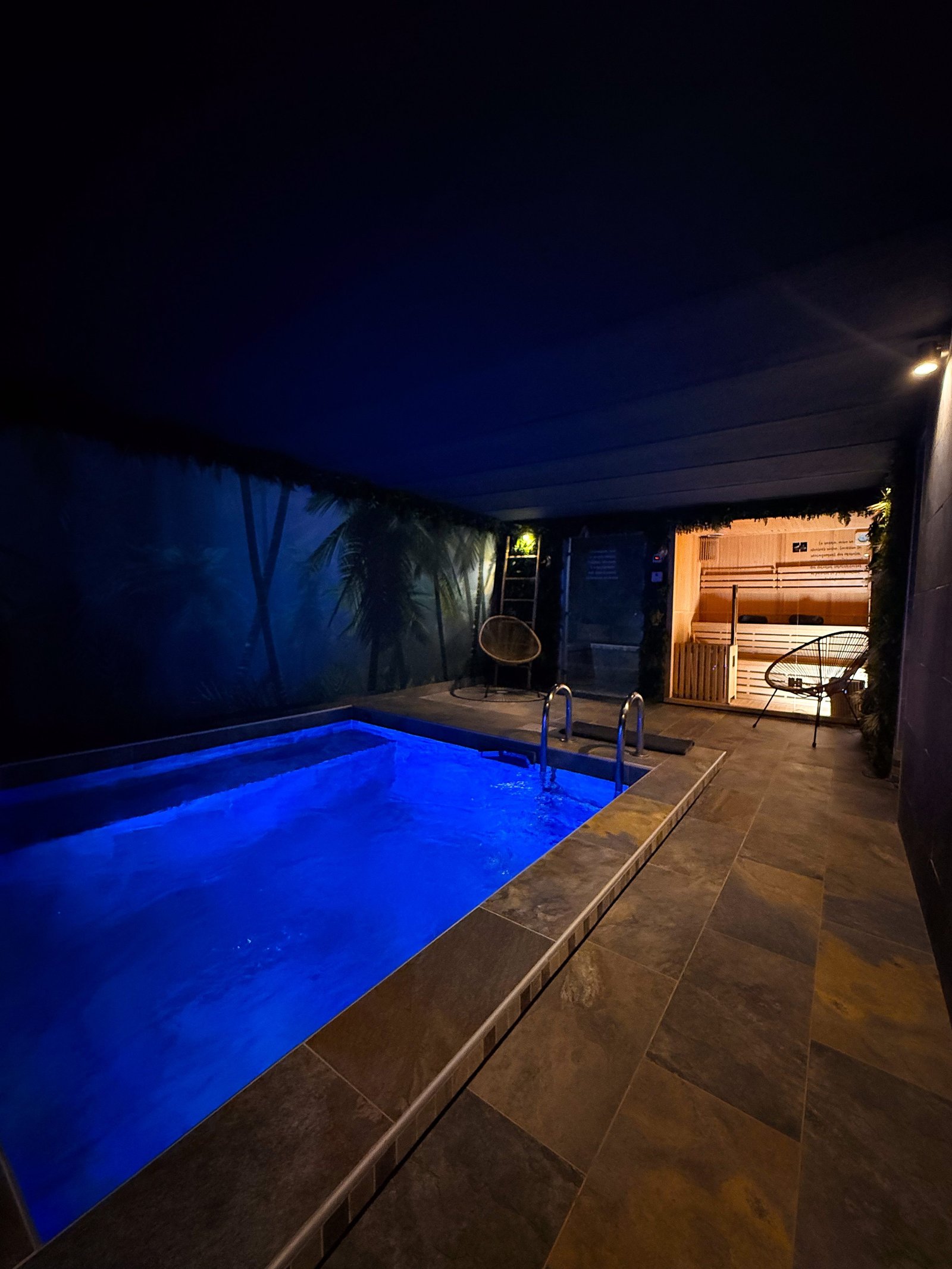 La suite Pool, suite avec piscine intérieure privative chauffée, hammam et sauna à Précy-sur-Oise